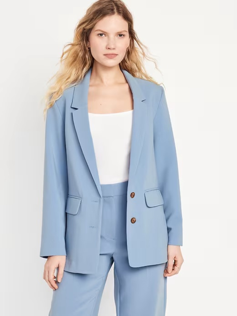 Old Navy Light Blue Relaxed Tailored Blazer